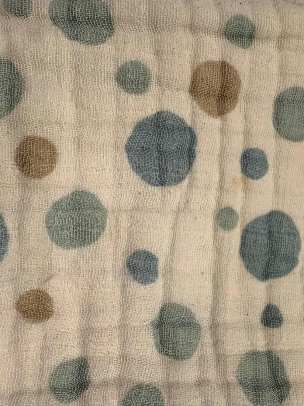aden + anais Blue and Tan Polka Dot Sleep Sack